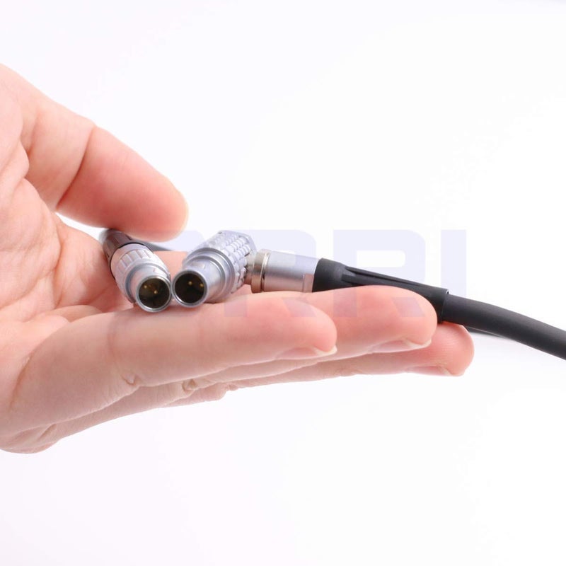 DRRI 0B 2 Pin Right Angle to 2 Pin Stright Plug for ARRI Alexa Teradek Bond Power Cable - Image 3